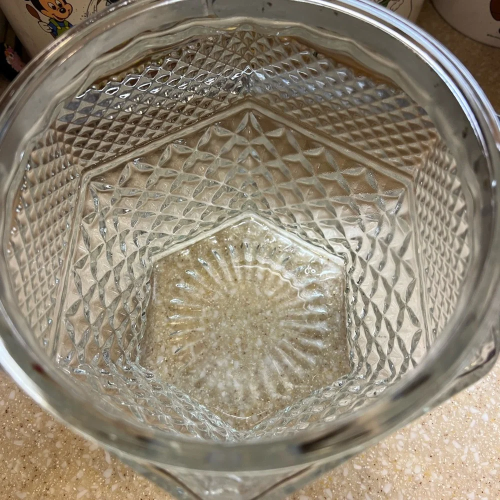 1960’s Vintage Wexford Anchor Hocking Ice Bucket Clear Glass Chrome Handle